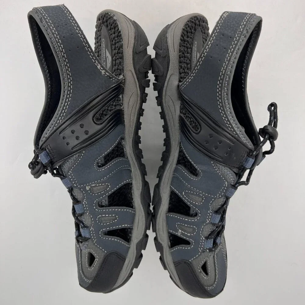 Ozark Trail Mens MN0T28HY177 Blue Bungee Lace Closed Toe Size 10 Hiking Sandals
